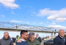 Llaryora felicitó a Mazzalay y recorrieron juntos la obra del nuevo altonivel en Malvinas Argentinas