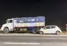 Un automovilista herido tras colisionar con un camión en Mi Granja