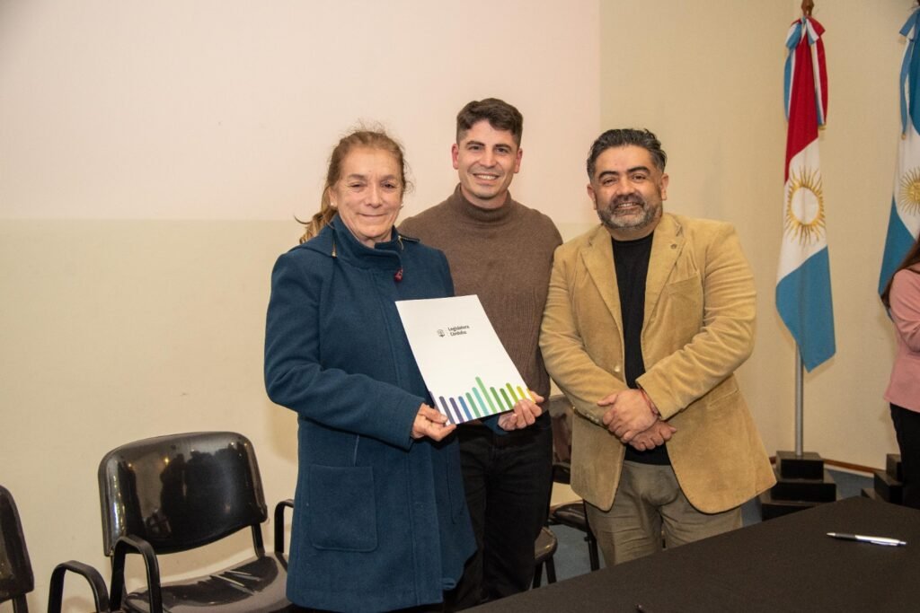 Disertante durante una de las jornadas de capacitación realizadas en Río Primero