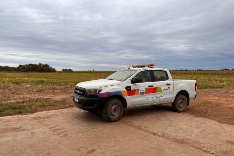 Vehículo utilizado durante el operativo de fiscalización realizado en establecimientos de La Puerta.