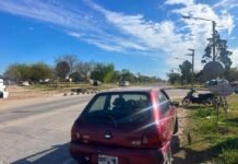 Un motociclista resultó herido en un choque con un auto en Malvinas Argentinas Lugar del choque entre una motocicleta y un automóvil en Malvinas Argentinas
