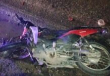 Malvinas Argentinas: un motociclista sufrió una fractura tras chocar con un auto Lugar del accidente entre una motocicleta y un automóvil en Malvinas Argentinas