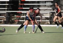 El Carmen cayó ante San Martín y sigue en competencia en el Oficial Damas B Partido de hockey entre San Martín de Villa María y El Carmen de Monte Cristo