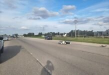 Un motociclista resultó lesionado tras chocar en la Ruta 19, en Monte Cristo Motocicleta caída sobre la calzada de la Ruta Nacional 19 tras un accidente en Monte Cristo