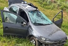Monte Cristo: cuatro personas resultaron lesionadas tras el vuelco de un auto en la Ruta 19 Volkswagen Voyage volcado y dañado a un costado de la Ruta Provincial 19, cerca de Monte Cristo