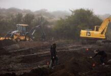La Justicia Federal confirmó ocho nuevas identificaciones en Loma del Torito Máquinas excavadoras y personas trabajan en un terreno de Loma del Torito durante tareas de investigación forense.