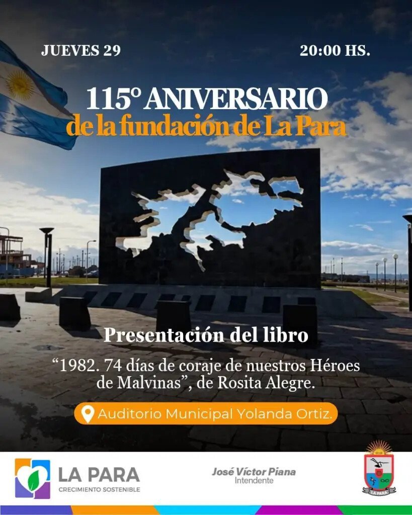 Afiche de las actividades por el 115.º aniversario de La Para